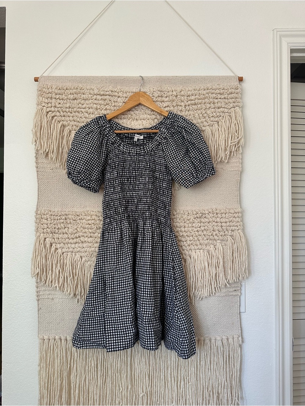 Madewell Smocked U-Neck Mini Dress